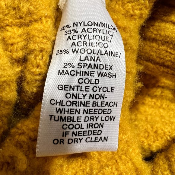 Like new LOU & GREY Mustard Yellow V-Neck Drawstring Side Sweater Size M… - Picture 7 of 9